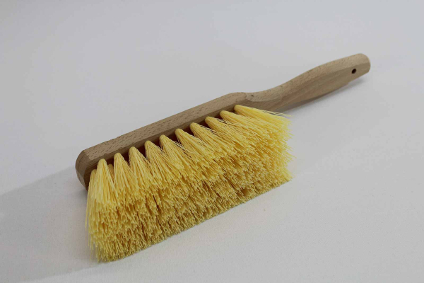 Handfeger Kunstborste PP gelb / gewellt / kräftig